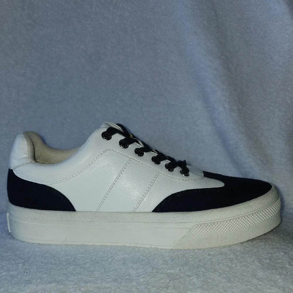 J Slides Women's Platform Sneakers in Black and White